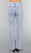 Mid Waist Flared Jeans met Wassing