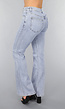 Mid Waist Flair Jeans met Wassing