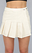 Beige Skort met Geplooid Model