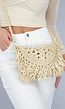 Bohemian Beige Stro Tas met Gevlochten Schouderband