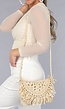 Bohemian Beige Stro Tas met Gevlochten Schouderband