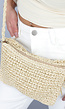 Bohemian Beige Stro Tas met Gevlochten Schouderband