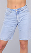 Blauwe Denim Bermuda Short met Stretch