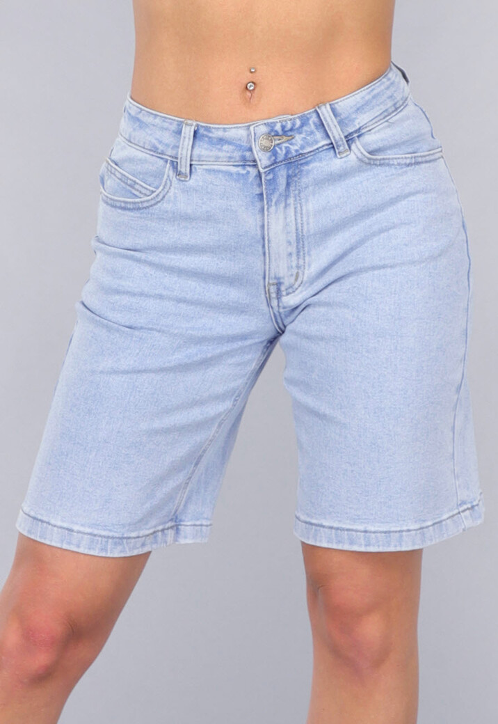 Blauwe Denim Bermuda Short met Stretch