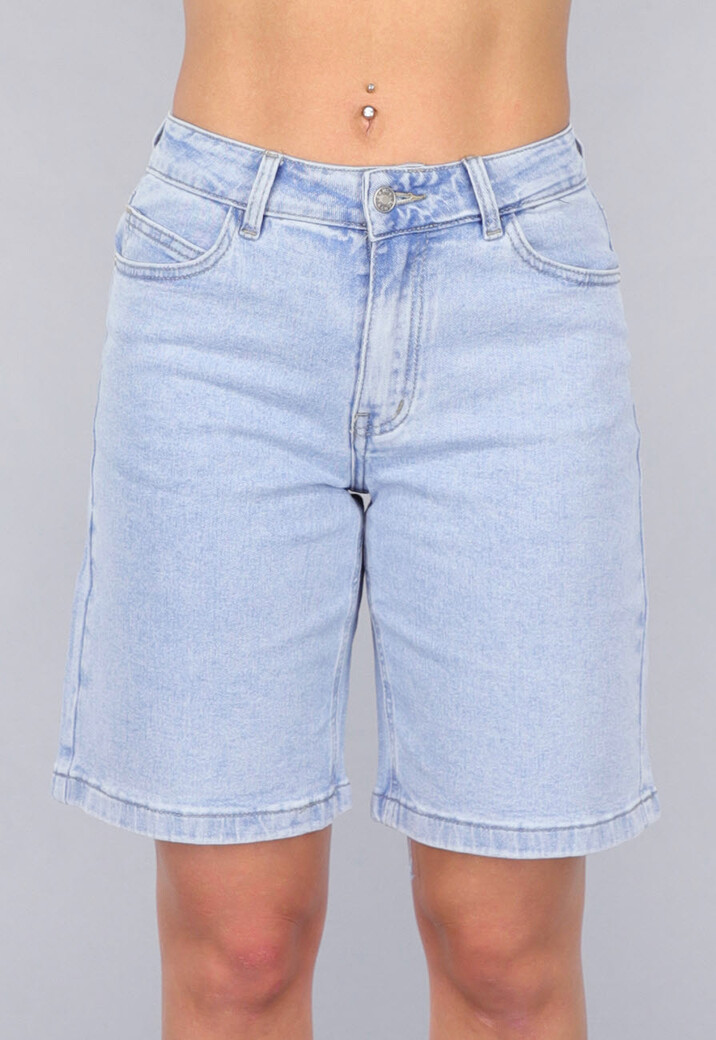Blauwe Denim Bermuda Short met Stretch