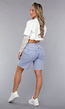 Blauwe Denim Bermuda Short met Stretch
