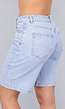 Blauwe Denim Bermuda Short met Stretch