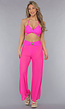 Neon Roze Wide Leg Cover-Up Broek