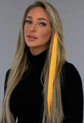 Clip in Haarextension Neon Oranje