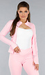 Lichtroze Sportset met Vestje en Flair Legging