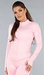 Lichtroze Sportset met Vestje en Flared Legging