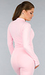 Lichtroze Sportset met Vestje en Flared Legging