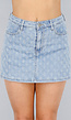 Redial Jeans  Geruwde Denim Stretch Skort