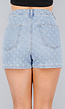 Geruwde Denim Stretch Skort
