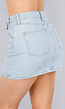 Denim Stretch Rok met Schuine Sluiting