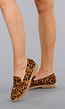Comfortabele luipaardprint Suède Loafers met Flexibele Zool En Gouden Detail