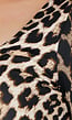 Longsleeve Leopard Stretch Top met Vierkante Hals