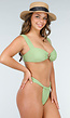 Groene bikinibroek met dikke hoge band