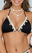 Zwarte Padded Bikini Set met Schelpjes