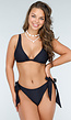 Padded Triangel Bikinitop in Zwart