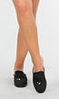 Zwarte Loafers met Blokhakje en Gouden Detail