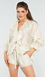 Ivoorkleurige Top met Ruffles en Short