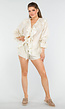 Ivoorkleurige Top met Ruffles en Short