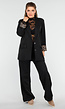 Elegant Zwart Pak met Leopardprint Accenten