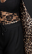 Elegant Zwart Pak met Leopardprint Accenten