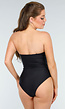 Zwart Badpak met Gouden Accenten en Comfortabele Pasvorm
