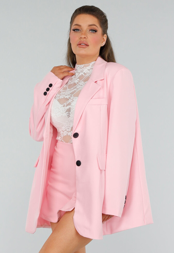 Oversized Lichtroze Blazer