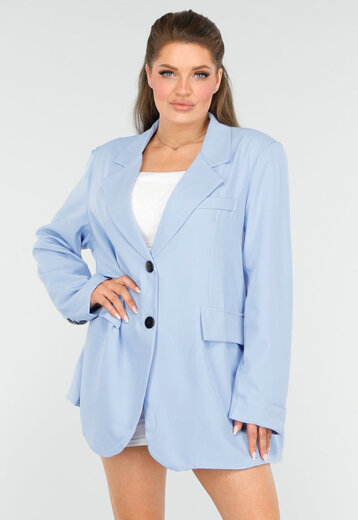 Lichtblauwe Oversized Blazer
