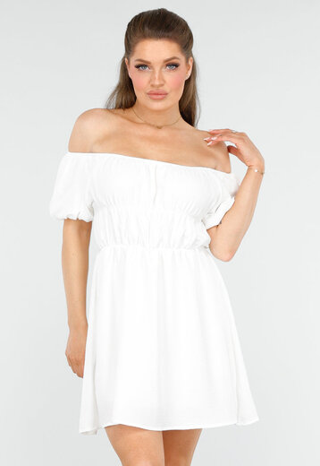Off-Shoulder Witte Jurk