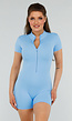 Stijlvolle Blauwe Sport Playsuit met Ritssluiting