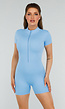 Stijlvolle Blauwe Sport Playsuit met Ritssluiting