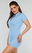 Stijlvolle Blauwe Sport Playsuit met Ritssluiting