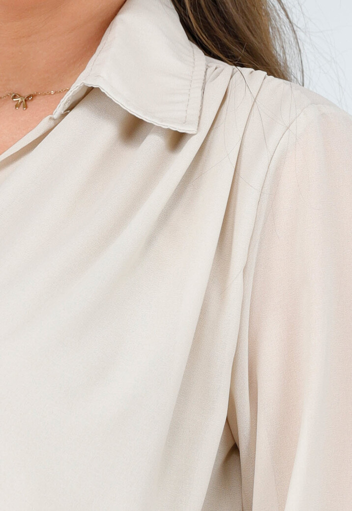 Stijlvolle Beige Body met Lange Mouwen