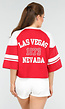 Sportief Rood Baseball T-Shirt met Ster