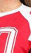 Sportief Rood Baseball T-Shirt met Ster