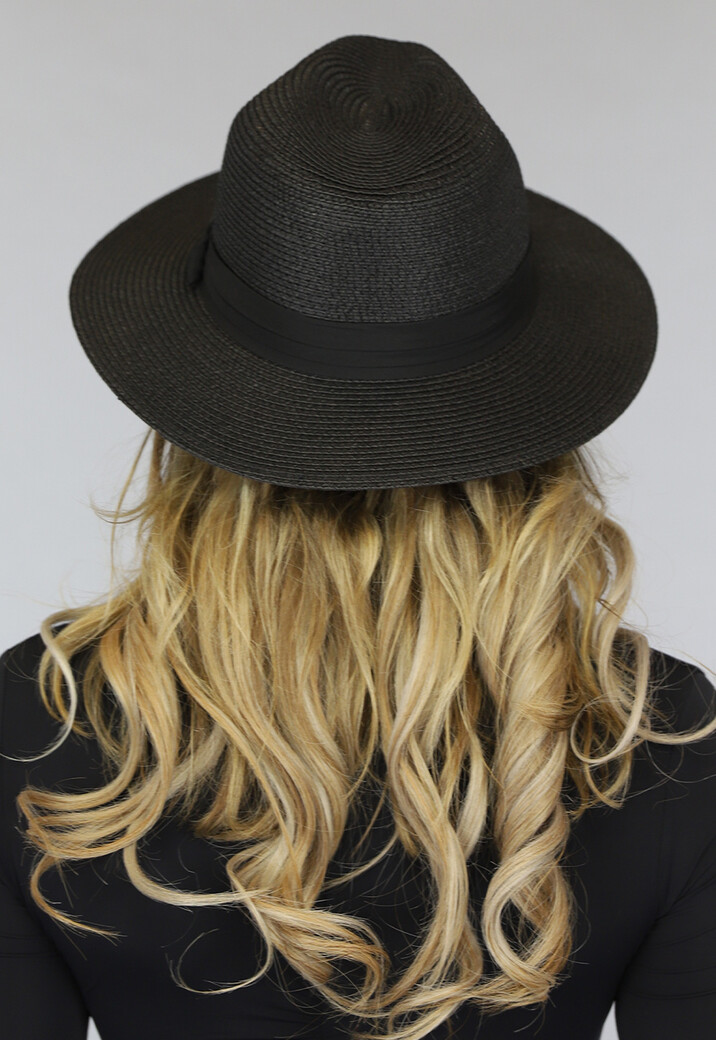 Zwarte Basic Strand Hoed
