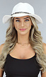 Witte Diamond Hoed met Strass Steentjes