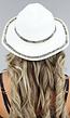 Witte Diamond Hoed met Strass Steentjes