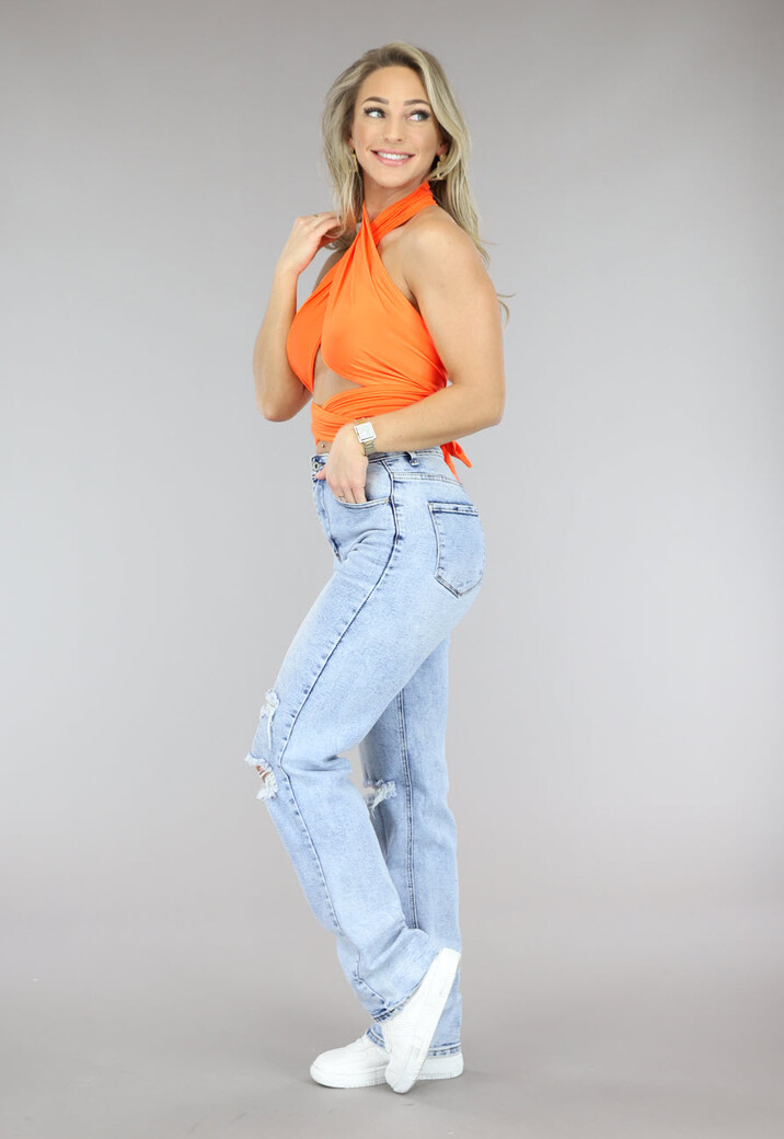 Kruisbare Oranje Top