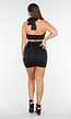 Zwarte two-piece met Hartvormige Details en Cut-outs