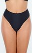 Zwart High Waist Cheeky Bikinibroekje