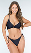 Zwart Bikinibroekje met Scrunch, Striksluitingen en Cheeky Achterkant