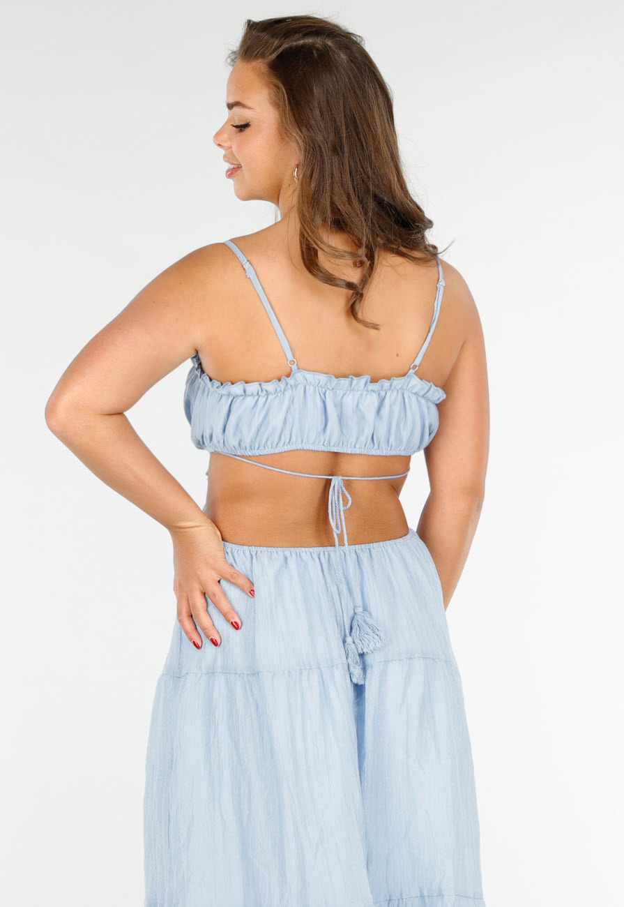 Roze Simpele Maxi Jurk Met Spaghetti Bandjes main image 1