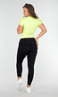 Trendy Groene Korte Mouwen Sporttop Voor Dames
