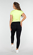 Trendy Groene Korte Mouwen Sporttop Voor Dames