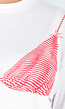 Wit T-Shirt met Rode Bikini Print voor een Speelse Look